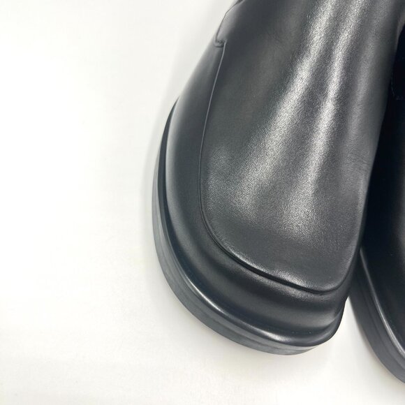 6.5W 6.5 WIDE WIDTH Franco Sarto‎ Womens Bocca Black Leather Loafers Shoes - Picture 3 of 13